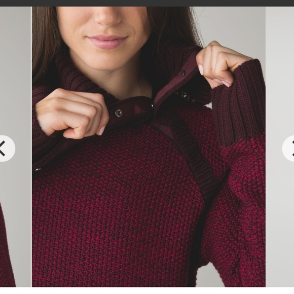 Lululemon passage to Prana sweater in berry rumble/Heathered Bordeaux drama - Picture 6 of 11
